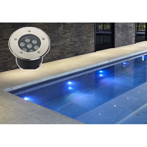 Spot Balizador Led 7w Branco Frio Blindado Para Piso